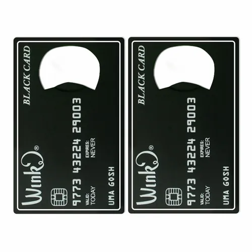 Black Card Shaped Bottle Opener - Custom Canvas Now