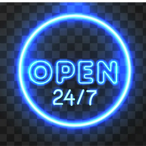 Open Neon Sign - Custom Canvas Now