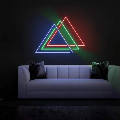 Triangles Neon Sign - Custom Canvas Now