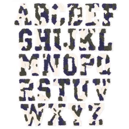 Chenille Camo Letters Patches - Custom Canvas Now