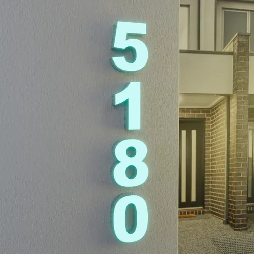 Face Lit House Number - Custom Canvas Now