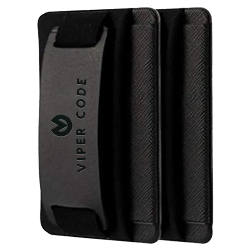 Leather Phone Wallet with Hand Grip - Custom Canvas Now