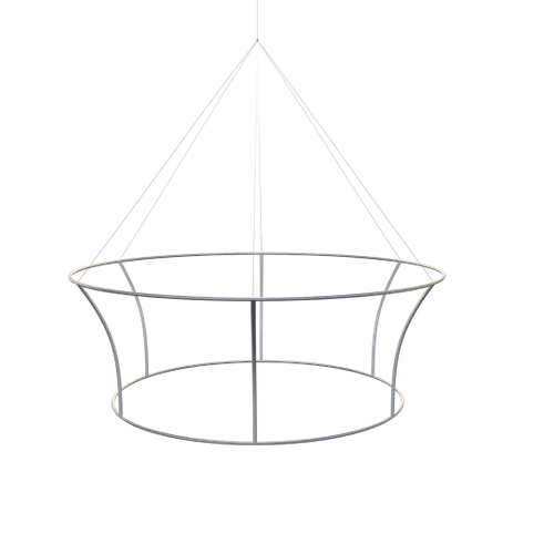 Custom Tapered Circle Personalized Trade Show Hanging Signs - Custom Canvas Now