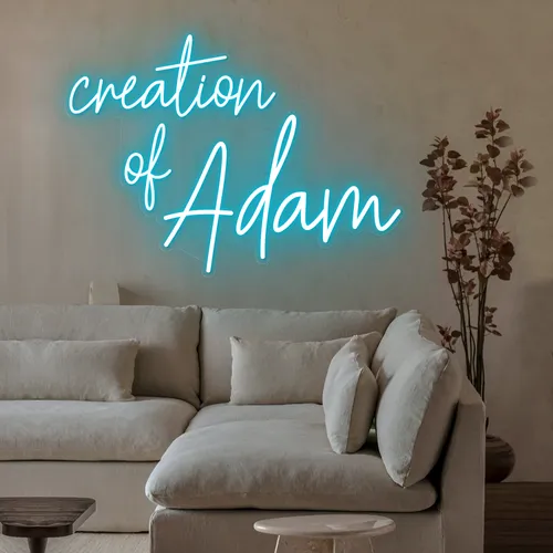 Creation Of Adam Neon Sign - Custom Canvas Now