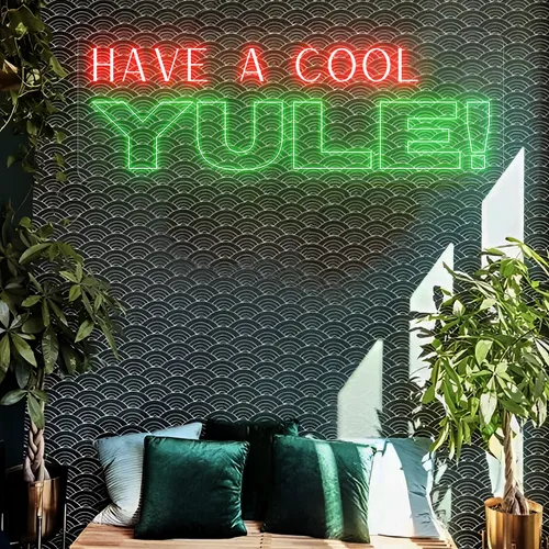 Have a Cool Yule! Neon Sign - Custom Canvas Now