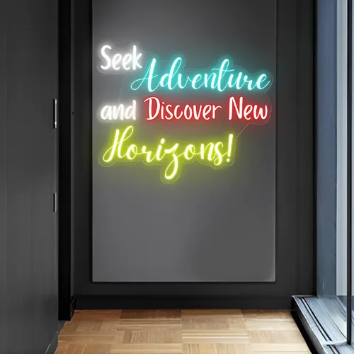 Seek Adventure Neon Sign - Custom Canvas Now