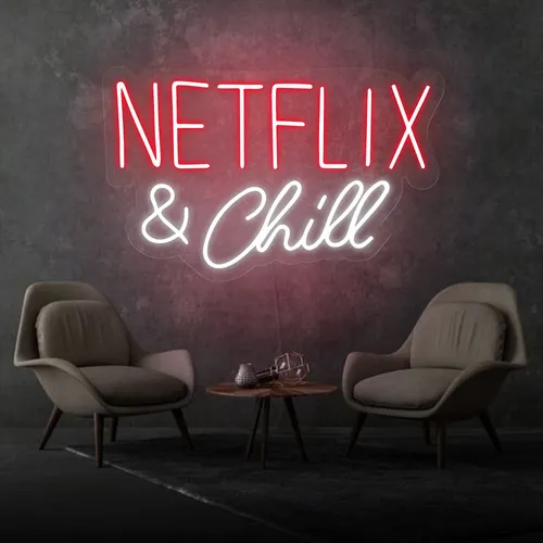 Netflix and Chill Neon Sign - Custom Canvas Now