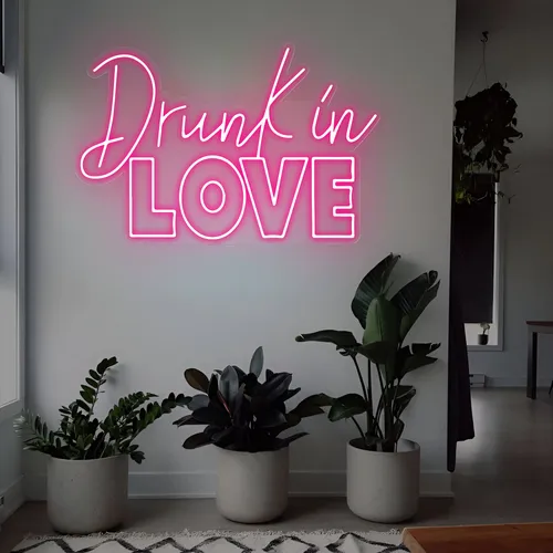 Drunk in Love Neon Sign - Custom Canvas Now