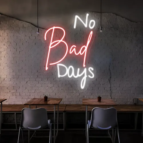 No Bad Days Neon Sign - Custom Canvas Now