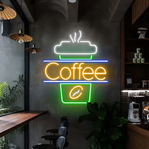 Coffee Neon Sign - Custom Canvas Now
