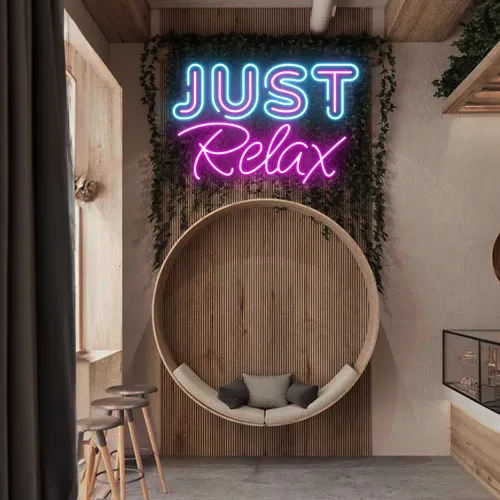 Just Relax Neon Signs - Custom Canvas Now