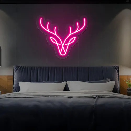 Abstract Deer Neon Sign - Custom Canvas Now