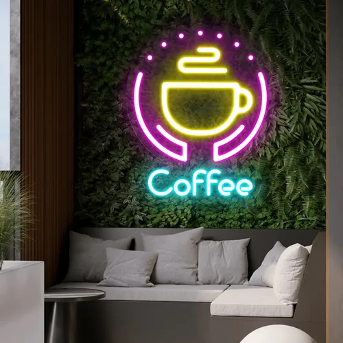 Captivating Coffee Neon Sign - Custom Canvas Now