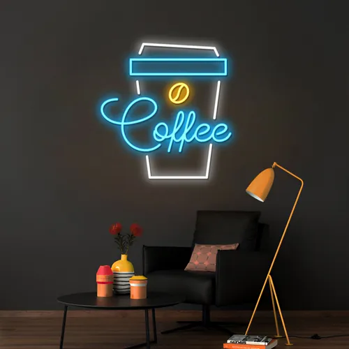 Snazzy Eye-catching Coffee Neon Sign - Custom Canvas Now