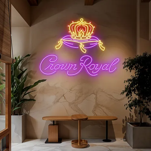 Crown Royal Neon Sign - Custom Canvas Now