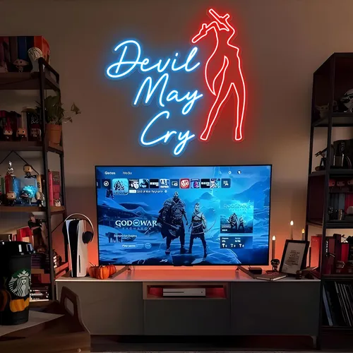 Devil May Cry Neon Sign - Custom Canvas Now
