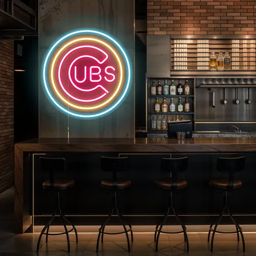 Cubs Neons Sign - Custom Canvas Now