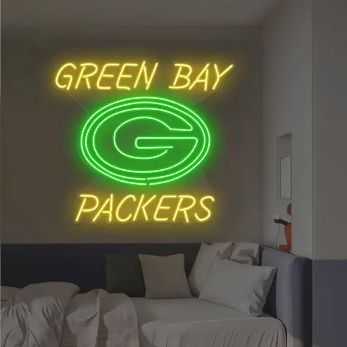 Green Bay Packers Neon Sign - Custom Canvas Now