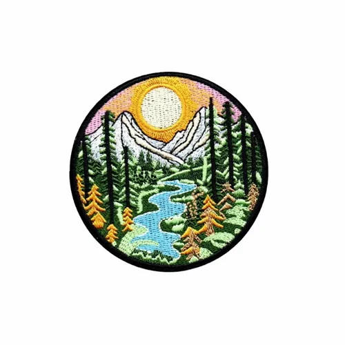 Coloful Mountain Valley Patch - Custom Canvas Now