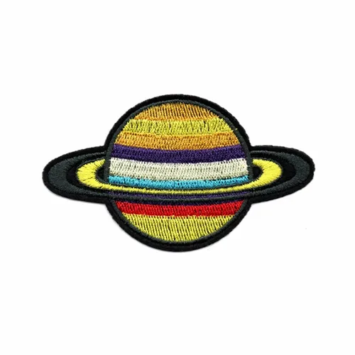 Colorful Ringed Planet Patch - Custom Canvas Now