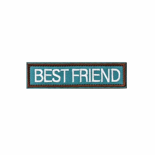 Blue and Brown Best Friend Patch - Custom Canvas Now