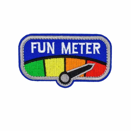 Blue and Grey Fun Meter Patch - Custom Canvas Now