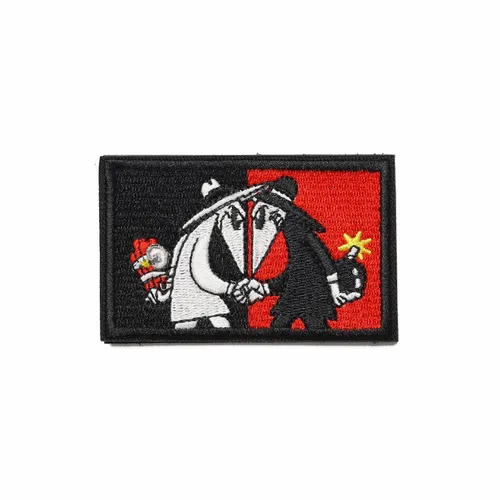 Black and Red White Hat vs Black Hat Patch - Custom Canvas Now
