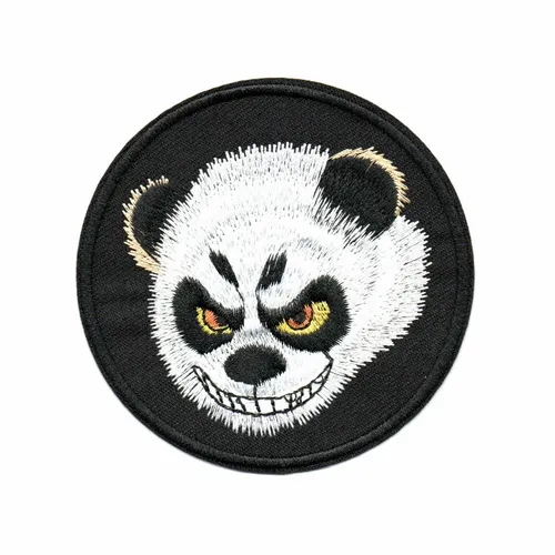 Black Angry Panda Patch - Custom Canvas Now