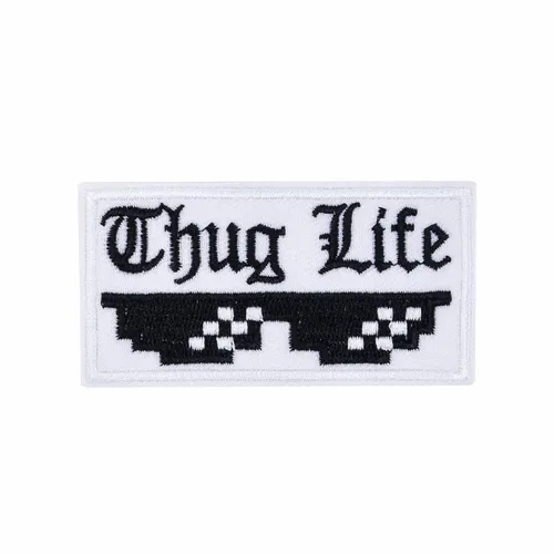 Black and White Thug Life Patch - Custom Canvas Now