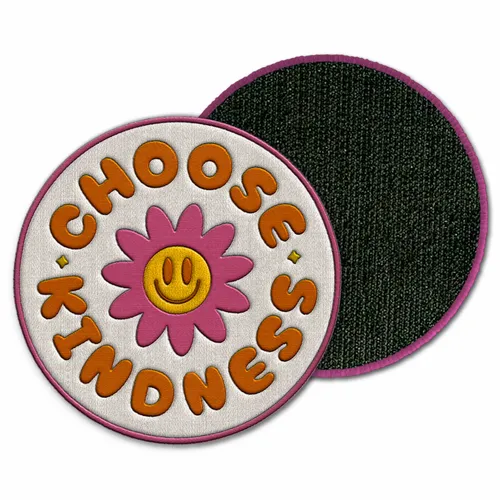 Round Choose Kindness Velcro Patch - Custom Canvas Now