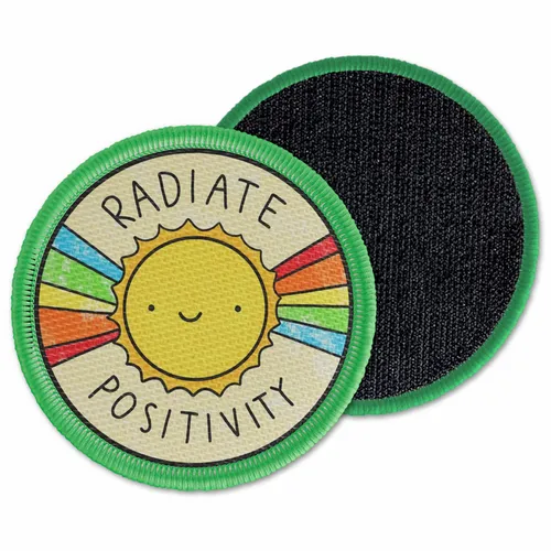 Round Radiate Positivity Velcro Patch - Custom Canvas Now