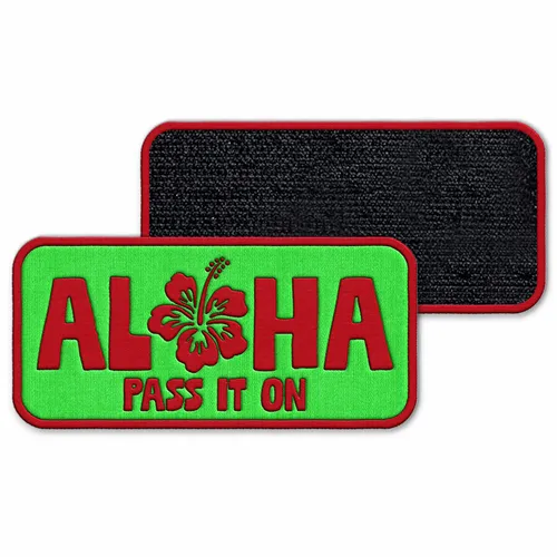 Rectangle Aloha Velcro Patch - Custom Canvas Now