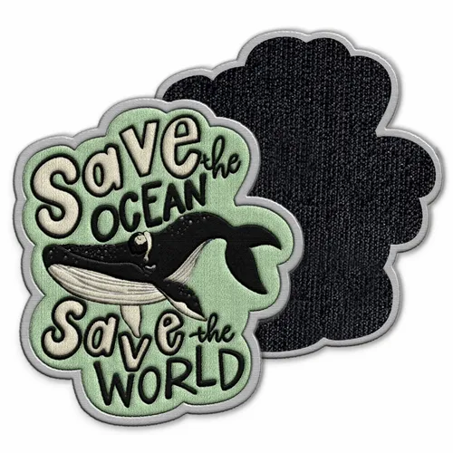 Save the Ocean Velcro Patch - Custom Canvas Now