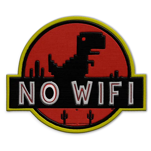 No Wifi Dino Hat Patch - Custom Canvas Now