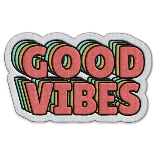 Good Vibes Hat Patch - Custom Canvas Now