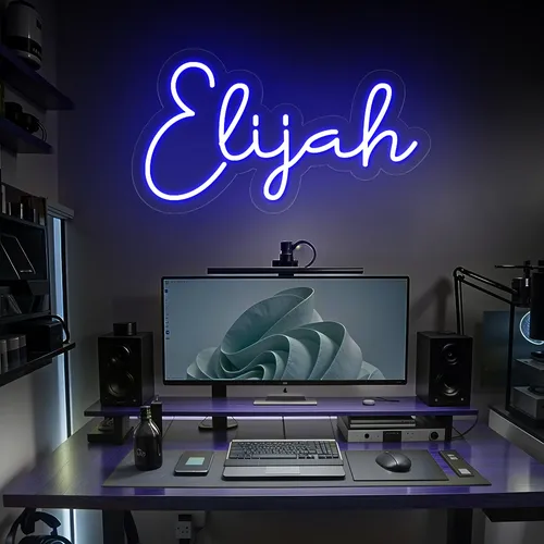 Elijah Neon Sign - Custom Canvas Now