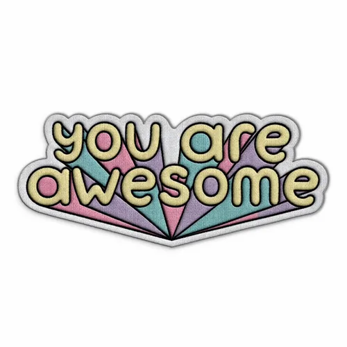 You Are Awesome Iron On Patch - Custom Canvas Now