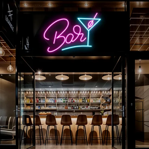 Oh Cocktail Bar Neon Sign - Custom Canvas Now