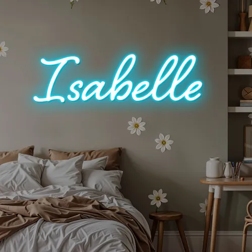 Isabelle Neon Sign - Custom Canvas Now
