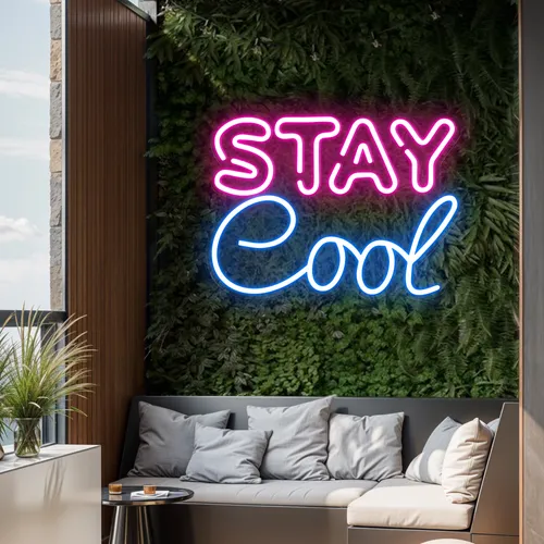 Stay Cool Neon Sign - Custom Canvas Now