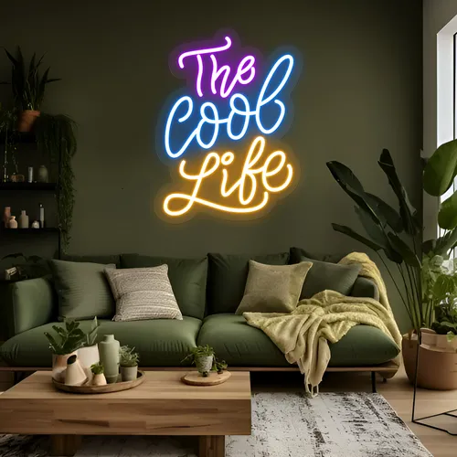 The Cool Life Neon Sign - Custom Canvas Now
