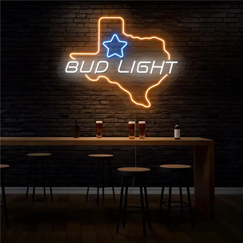 Old West Bud Light Neon Sign - Custom Canvas Now