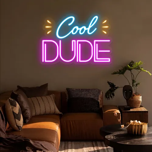 Cool Dude Neon Sign - Custom Canvas Now