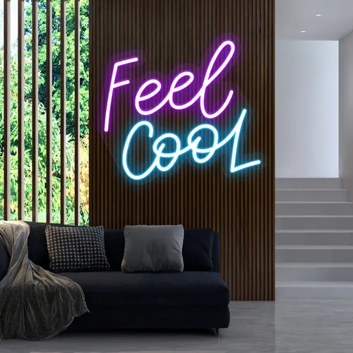 Feel Cool Neon Sign - Custom Canvas Now