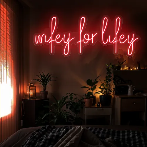Wifey for Lifey Neon Sign - Custom Canvas Now