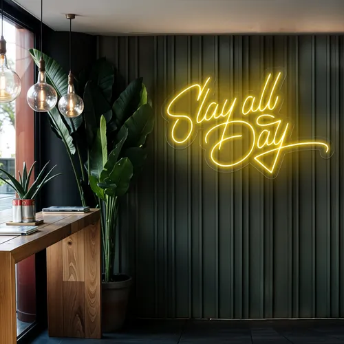 Slay All Day Neon Sign - Custom Canvas Now