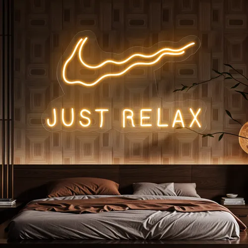 Nike Just Relax Neon Sign - Custom Canvas Now