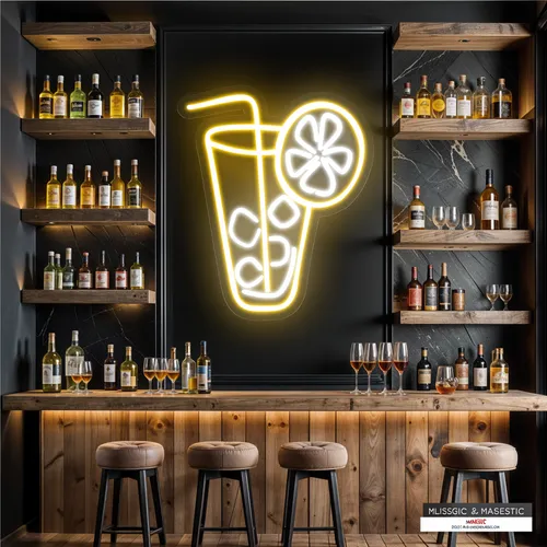 Tropical Glass Neon Sign - Custom Canvas Now