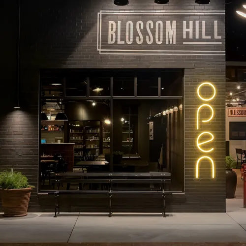 Open Vertical Neon Sign - Custom Canvas Now