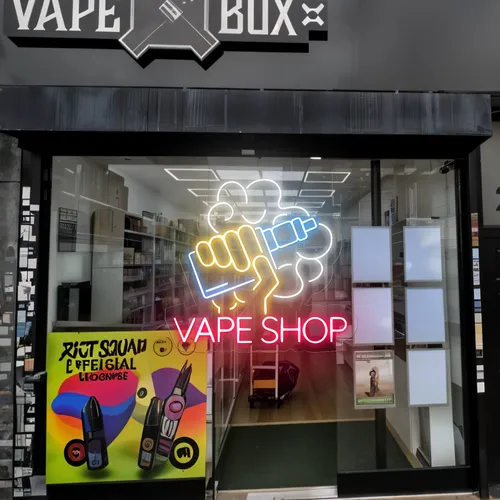 Vape Shop Window Neon Sign - Custom Canvas Now